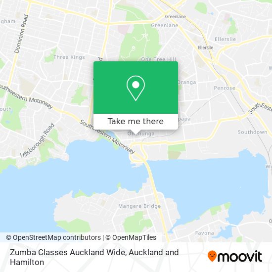 Zumba Classes Auckland Wide map
