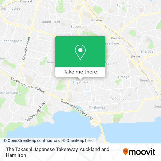 The Takashi Japanese Takeaway map