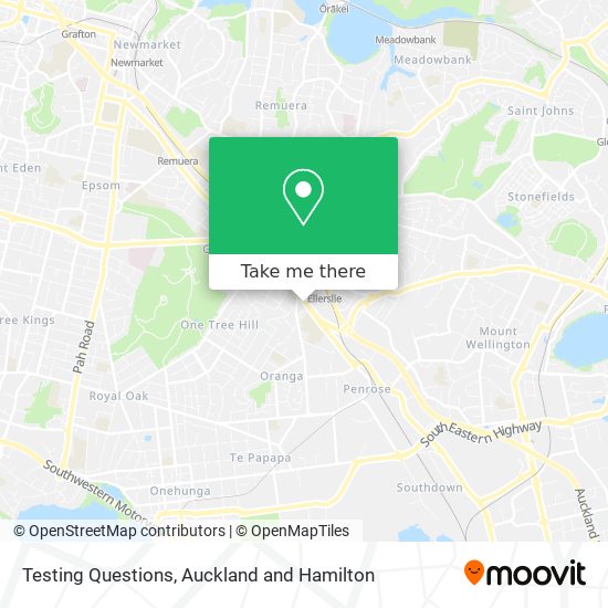 Testing Questions map