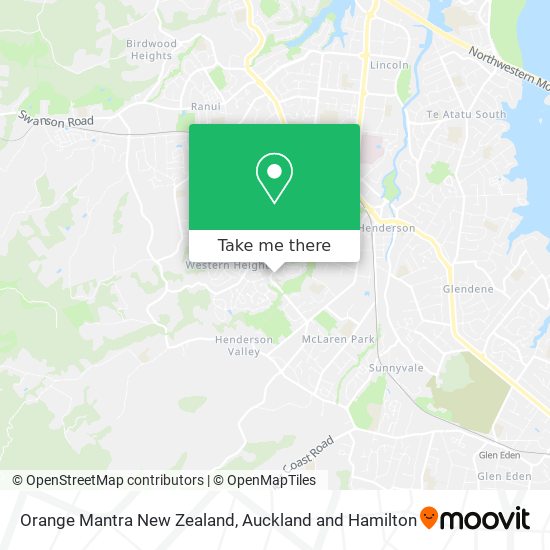 Orange Mantra New Zealand map