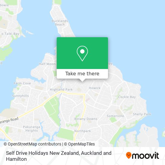 Self Drive Holidays New Zealand map