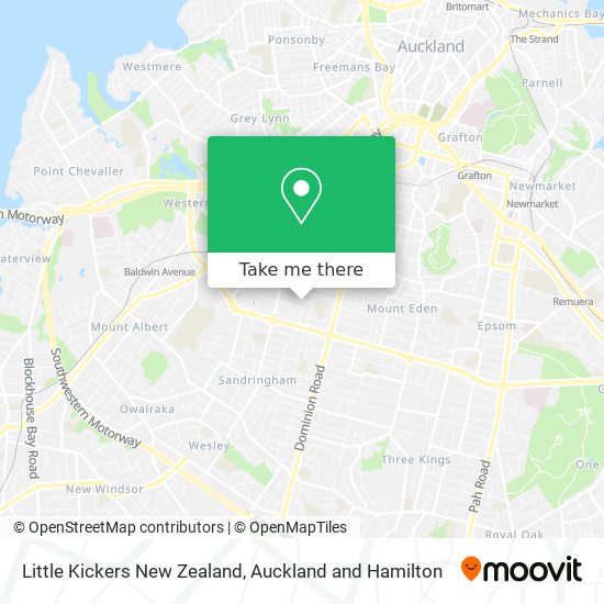 Little Kickers New Zealand map