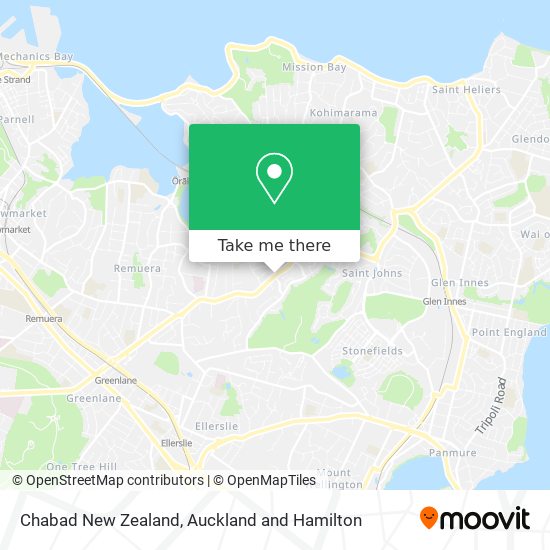Chabad New Zealand map