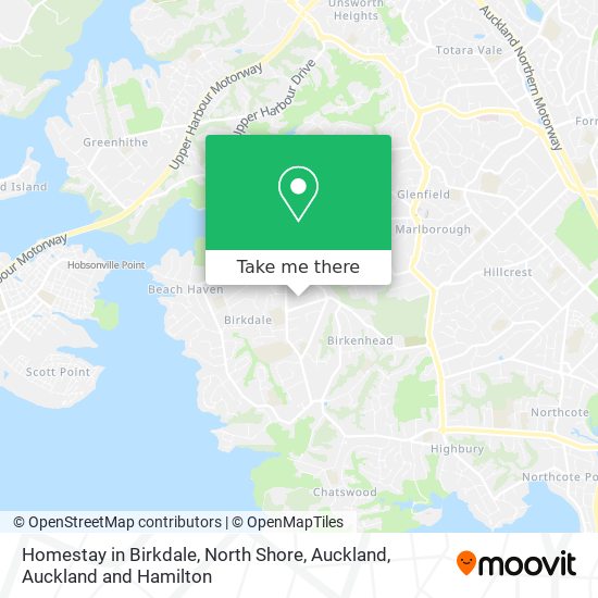 Homestay in Birkdale, North Shore, Auckland map