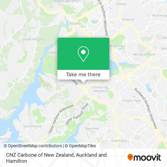 CNZ Carbone of New Zealand map