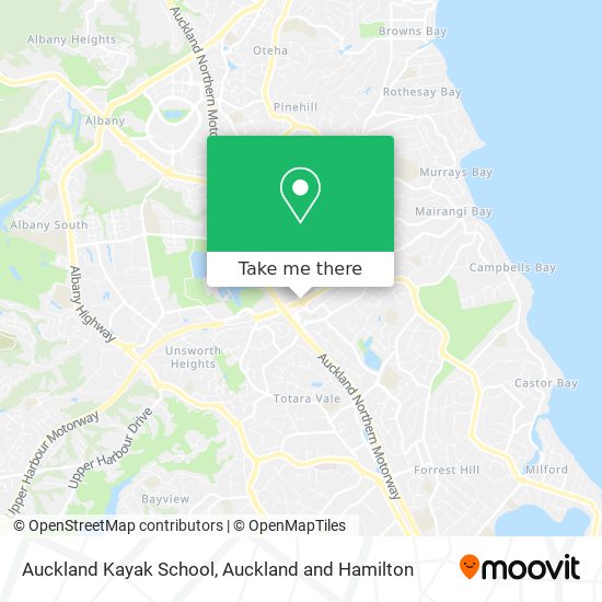 Auckland Kayak School map