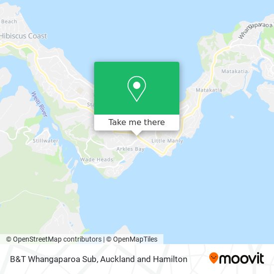 B&T Whangaparoa Sub map