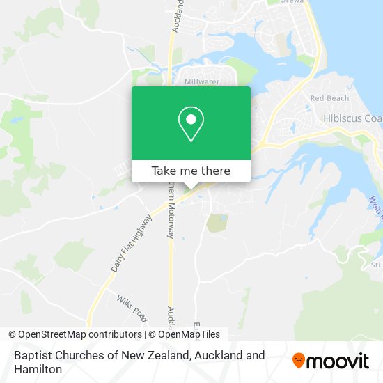 Baptist Churches of New Zealand map