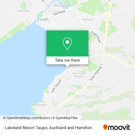 Lakeland Resort Taupo map