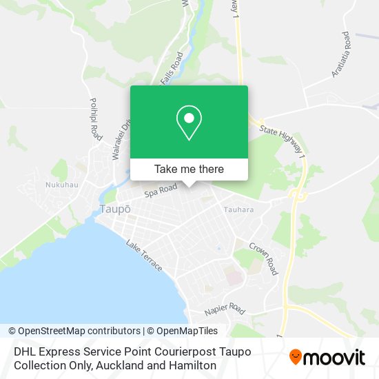 DHL Express Service Point Courierpost Taupo Collection Only map