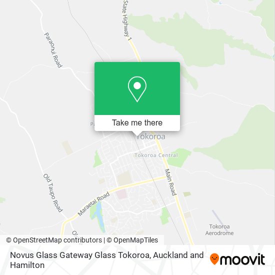 Novus Glass Gateway Glass Tokoroa map