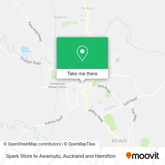 Spark Store te Awamutu map