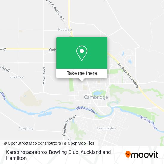 Karapirotaotaoroa Bowling Club map