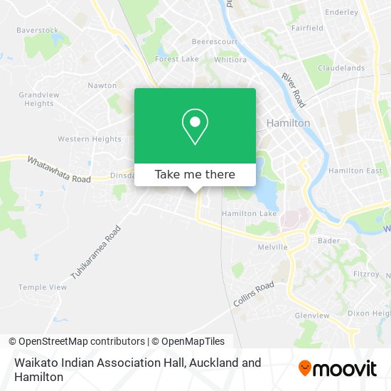 Waikato Indian Association Hall map