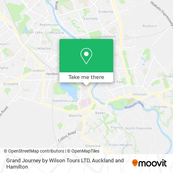 Grand Journey by Wilson Tours LTD map