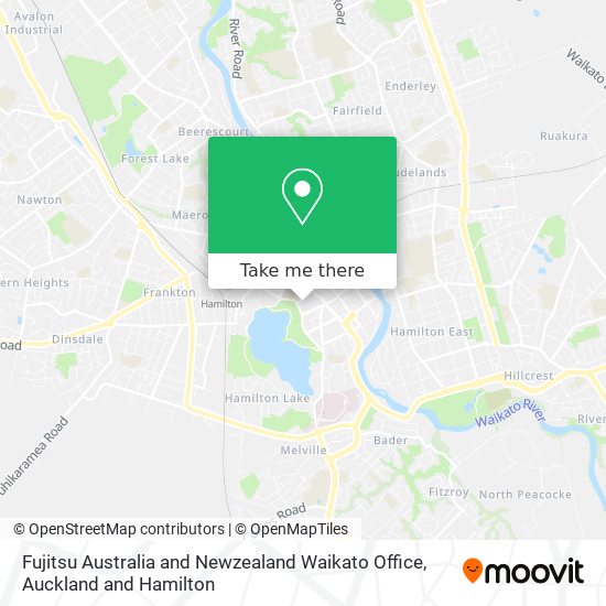 Fujitsu Australia and Newzealand Waikato Office map