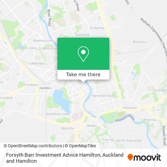 Forsyth Barr Investment Advice Hamilton map