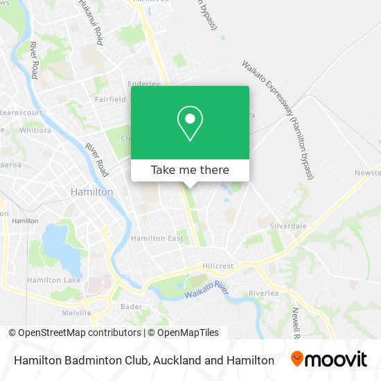 Hamilton Badminton Club map