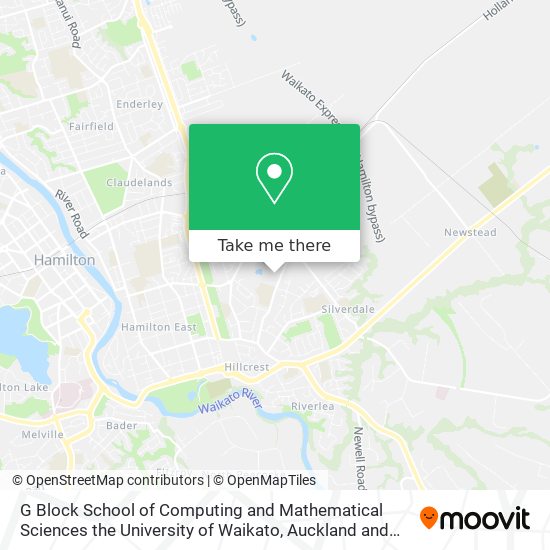 G Block School of Computing and Mathematical Sciences the University of Waikato map