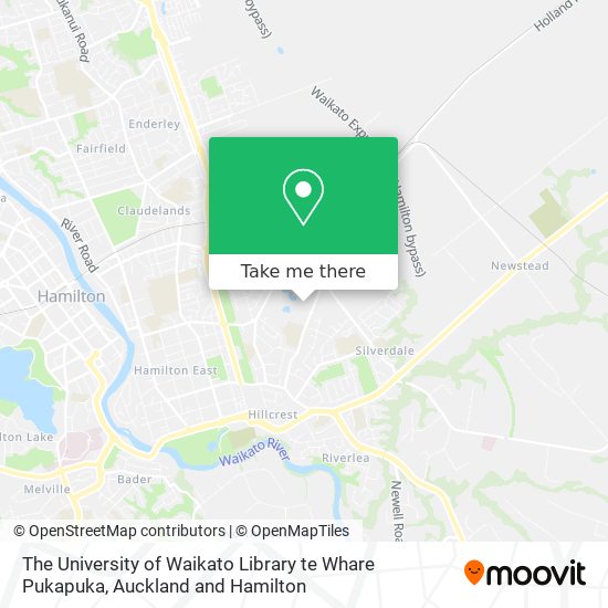 The University of Waikato Library te Whare Pukapuka map