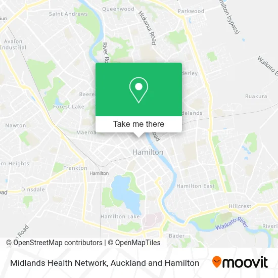 Midlands Health Network map