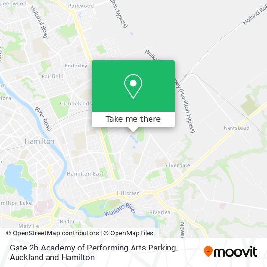 Gate 2b Academy of Performing Arts Parking map