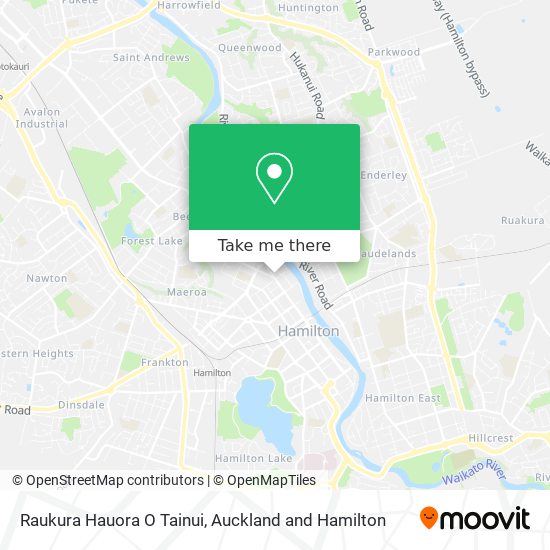 Raukura Hauora O Tainui map