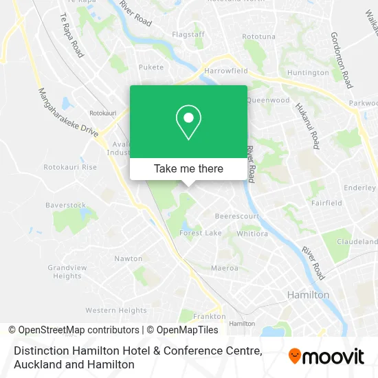 Distinction Hamilton Hotel & Conference Centre map