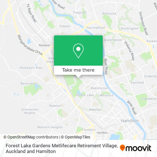 Forest Lake Gardens Metlifecare Retirement Village map