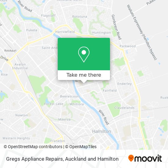 Gregs Appliance Repairs map