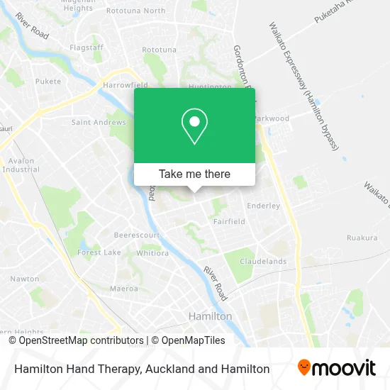 Hamilton Hand Therapy map