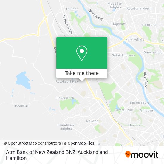 Atm Bank of New Zealand BNZ map