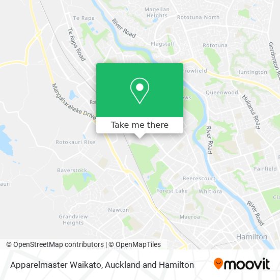 Apparelmaster Waikato map