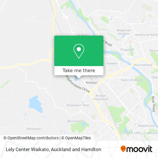 Lely Center Waikato map