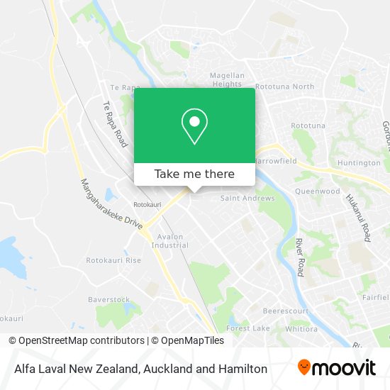 Alfa Laval New Zealand map