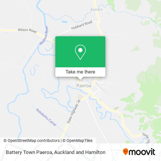 Battery Town Paeroa map