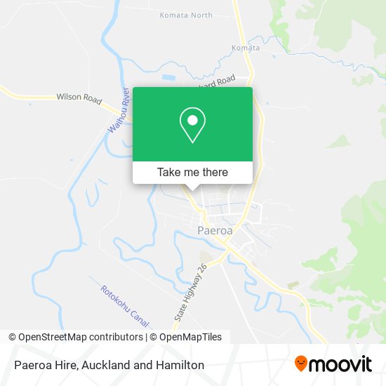 Paeroa Hire map