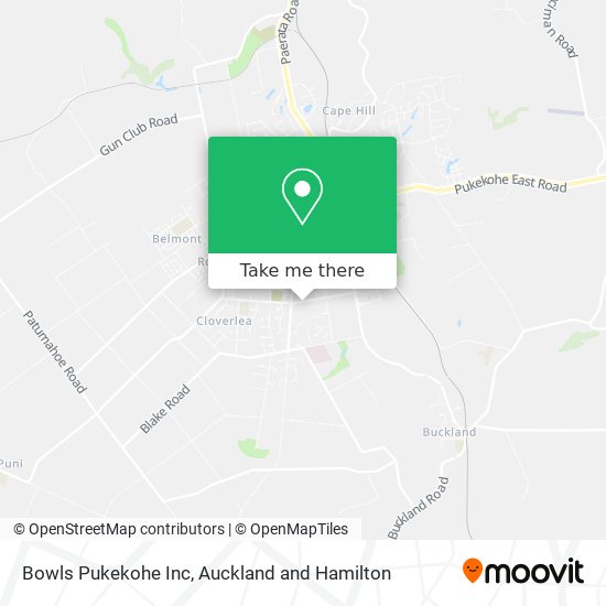 Bowls Pukekohe Inc map