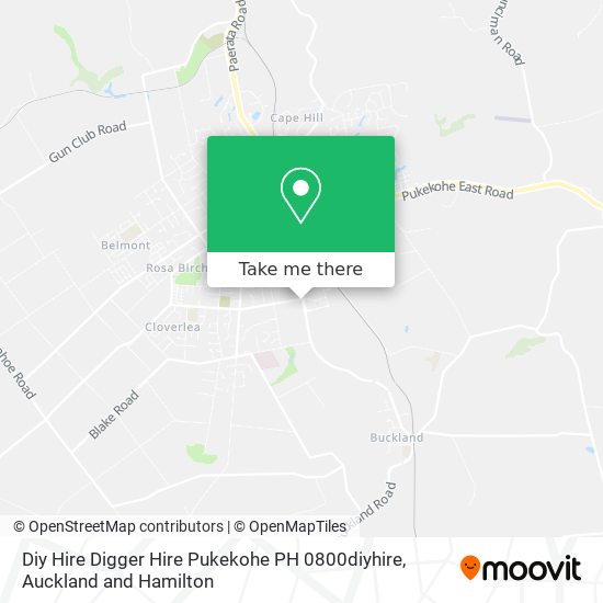 Diy Hire Digger Hire Pukekohe PH 0800diyhire map