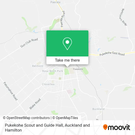 Pukekohe Scout and Guide Hall map