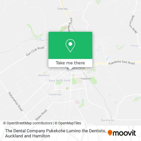 The Dental Company Pukekohe Lumino the Dentists map