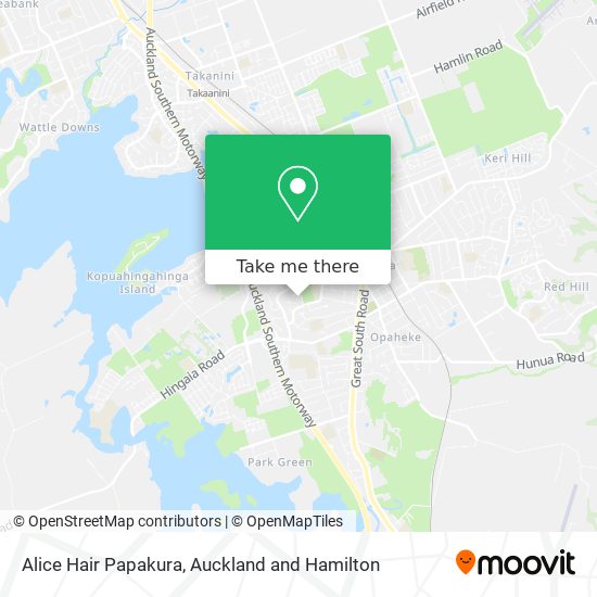 Alice Hair Papakura map