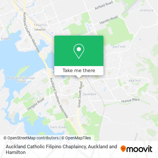 Auckland Catholic Filipino Chaplaincy map