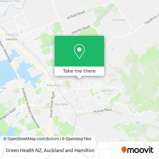 Green Health NZ map