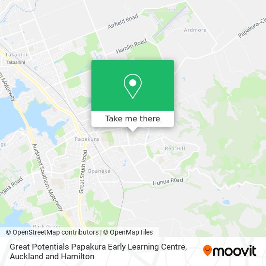Great Potentials Papakura Early Learning Centre map