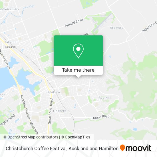 Christchurch Coffee Festival map