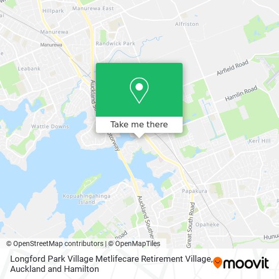 Longford Park Village Metlifecare Retirement Village map