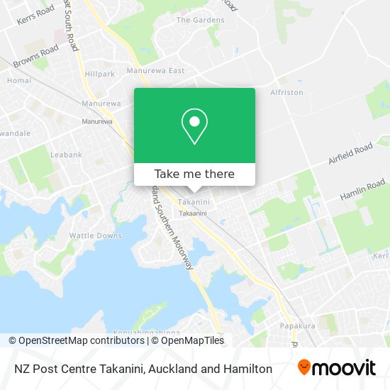 NZ Post Centre Takanini map