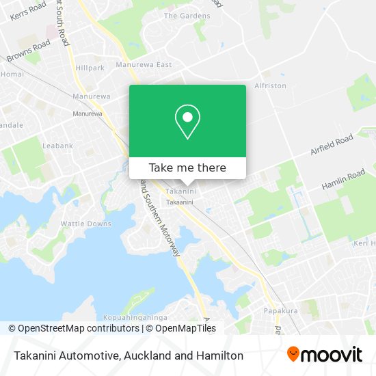 Takanini Automotive map