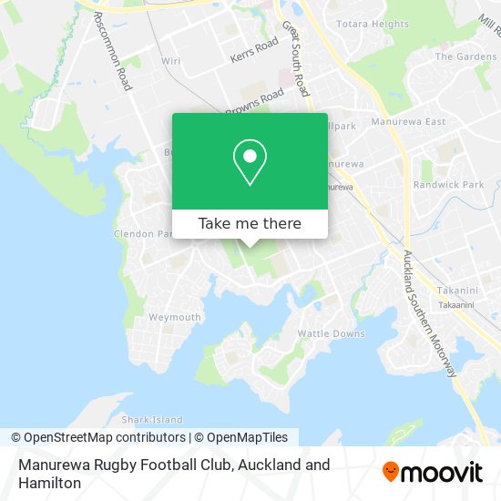 Manurewa Rugby Football Club map